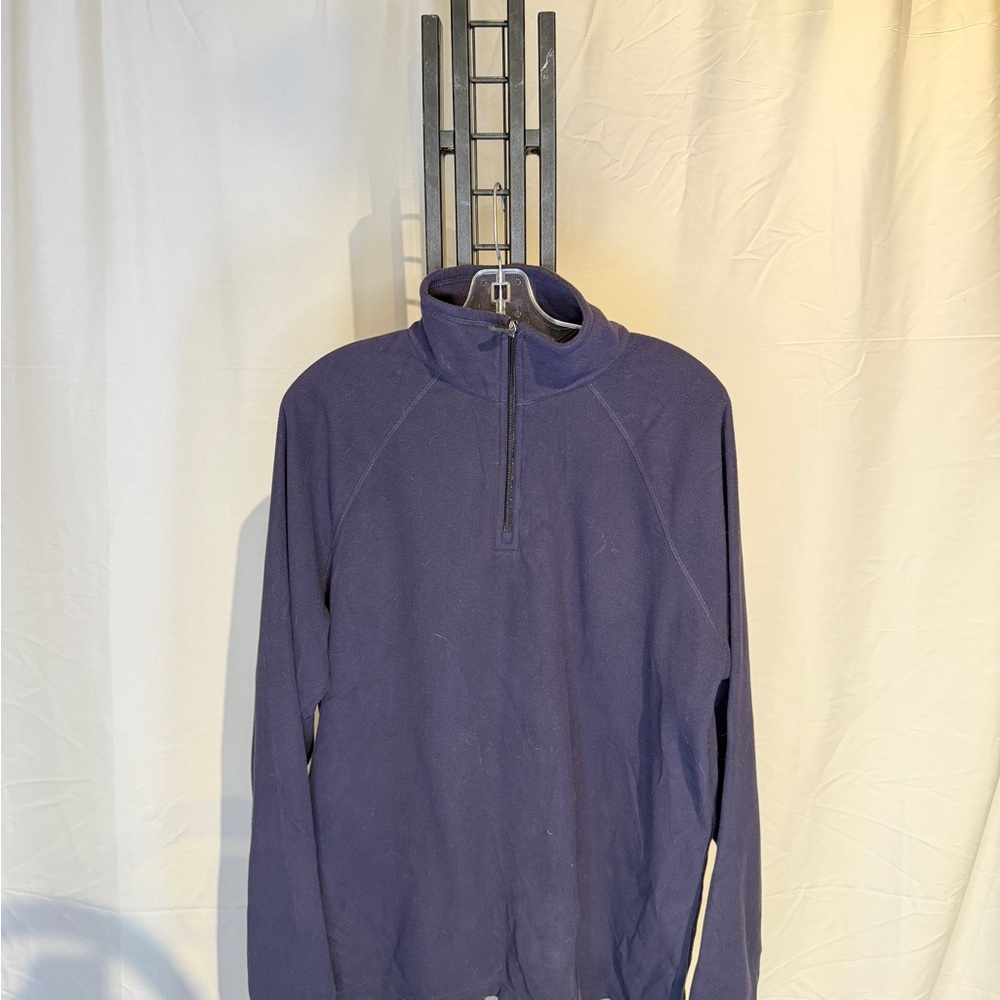 Lands' End Men's Zip‎ Up Sweater - Rich Purple